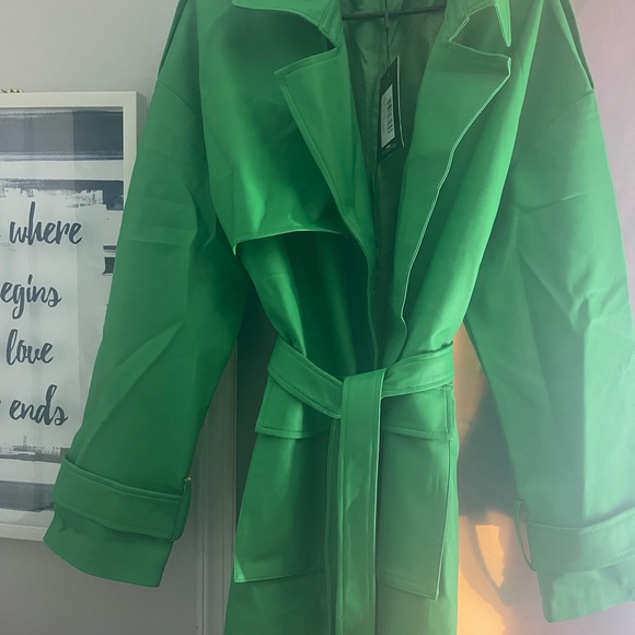 Brand New!!! PLT Faux leather trench. US 12 - Picture 4 of 7